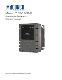 Thumbnail of document Manual - GD-6/GD-12 Combustible Fixed Gas Detector
